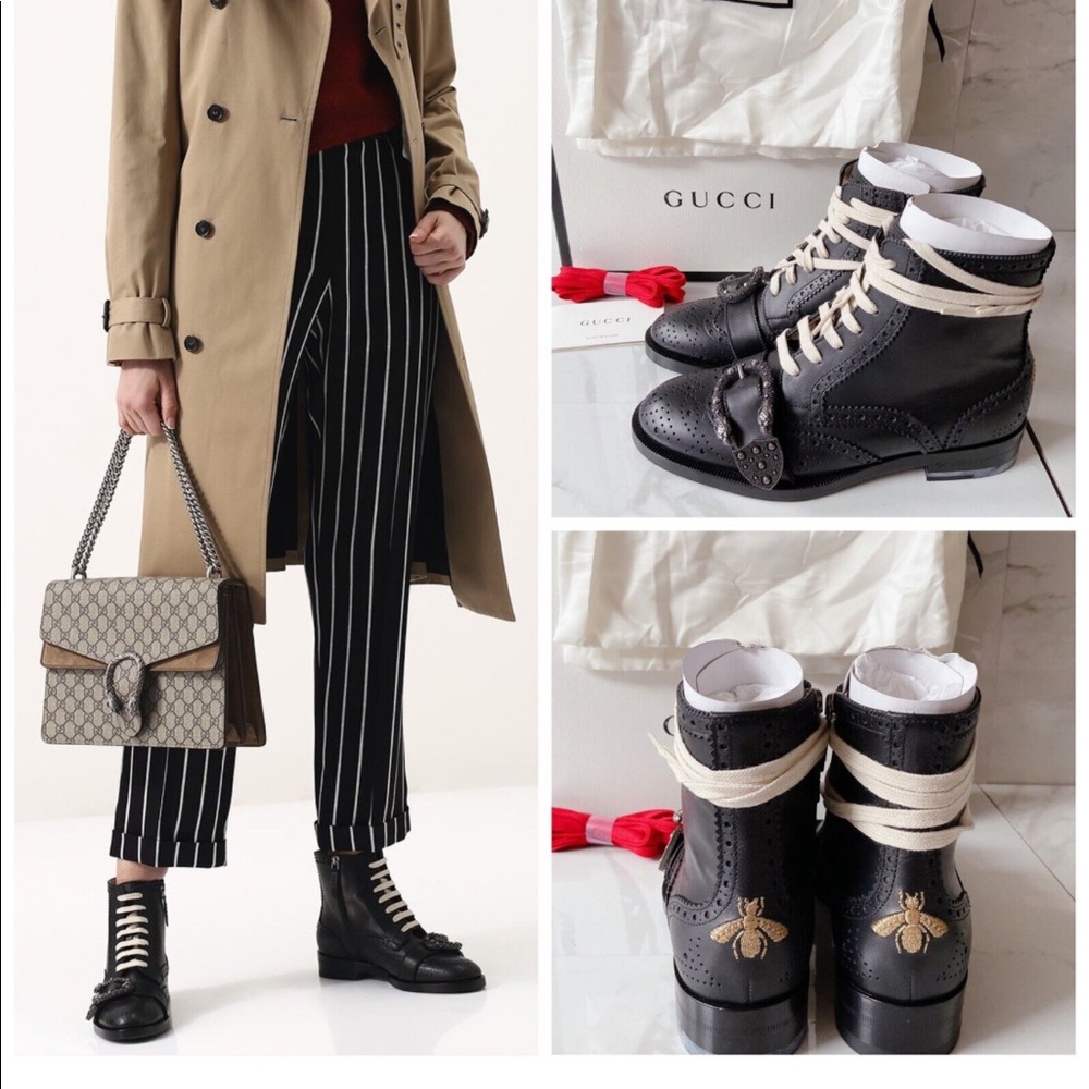 Gucci Black Queercore Boots Brogue Boots 38 1/2